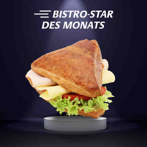 Laugenecke mit Putenbrust & Gouda