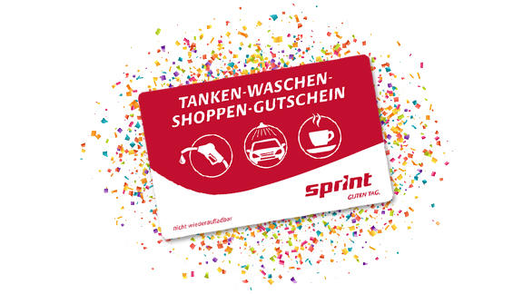 Sprint Tanken-Shoppen-Waschen Gutscheinkarte als Geschenk