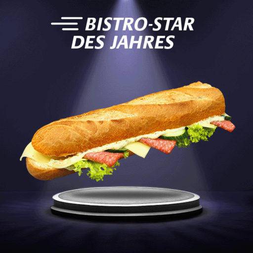 1/2 Baguette mit Gouda & Salami